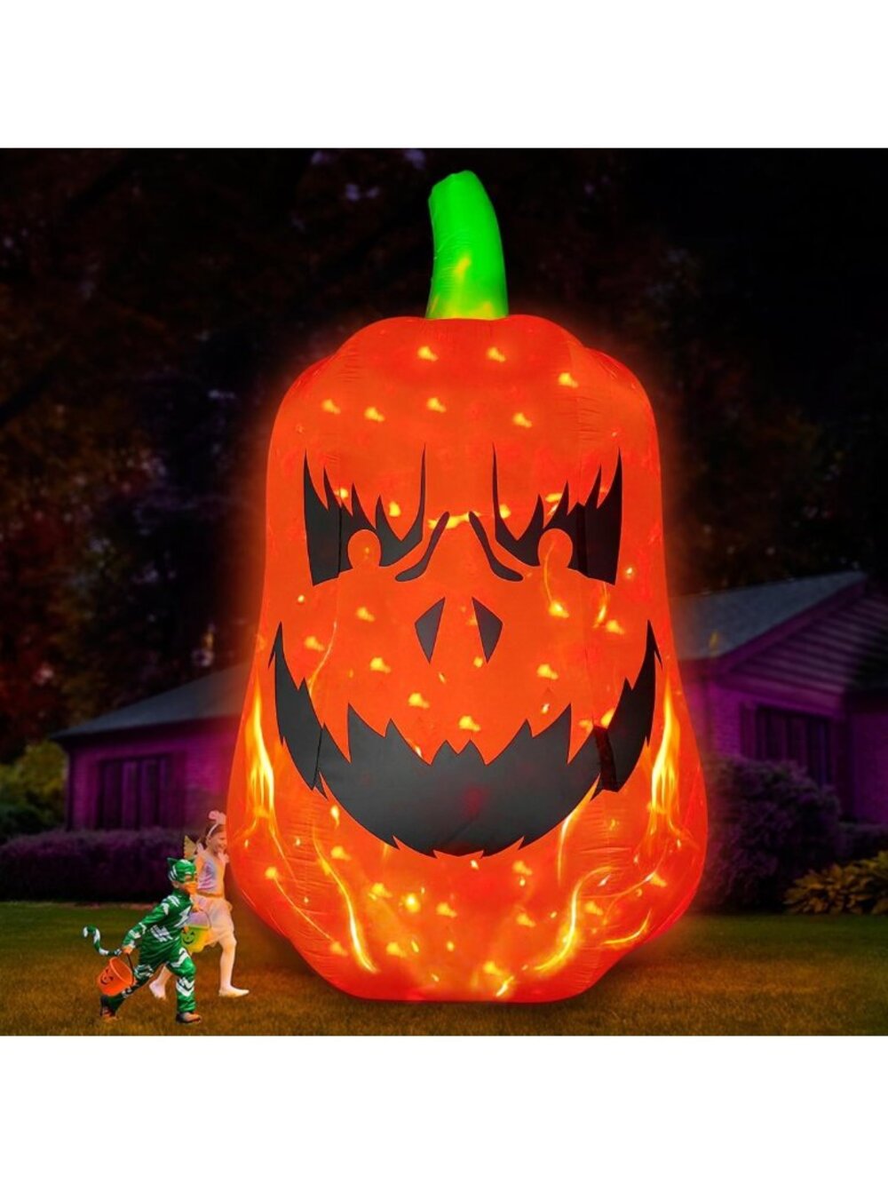 Giant 12FT Inflatable Jack O'Lantern Pumpkin for Outdoor Halloween Decor
